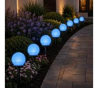 Garden Mile Set Of 8 Bright White LED Garden Lights Solar Powered Outdoor Solar Stake Lights Waterproof Driveway Or Pathway Lighting Ideal For Flowerbeds Planters Borders Outdoor Decorations