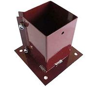 Garden Mile 8 x 75mm x 75mm Galvanised Steel Bolt Down Square Fence Post Support Holder Metal Fence Shoes Garden Supports Outdoor Use Gardening Fencing Easy Application Hardwearing Weatherproof