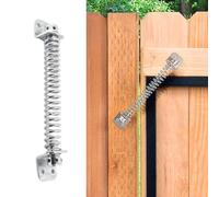Garden Mile 8" Zinc Plated Galvanised Gate Spring Garden Gate Latch Lock Shed Door Latch Catch with Fittings Door Spring Closer Heavy Duty Adjustable Tension Indoor Outdoor Use Weather Resistant