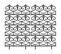 Garden Mile 8pc Decorative Garden Edging Plastic Scroll Fence Panels Flower Border Pathway Ornate Stake Fencing Panels Edging for Garden Flower Beds, Patio & Pavement Edge 40x60cm