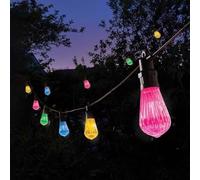 Garden Mile 9.5M Connectable Multicoloured Outdoor Lights Mains Powered Waterproof Plug in Festoon Lights Outdoor String Christmas Lights for Wedding Party Gazebo Patios Lawn Led Outdoors Light