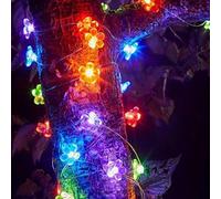 Garden Mile LED Solar String of Lights, Firefly Flower, Butterfly or Ivy Lights Perfect for Your Garden, Outdoor Lighting (Flower Lights (2 Pack))