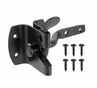 Garden Mile Auto Gate Latch - Self Closing Gate Catch, Black Powder Coated Heavy Duty Gate Lock for Wooden Gates, Shed & Barn Doors, Weather Resistant Security Latch
