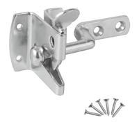 Garden Mile Auto Gate Latch - Self Closing Gate Catch, Zinc Plated Heavy Duty Gate Lock with Fixings for Wooden Gates, Shed & Barn Doors, Weather Resistant Security Latch