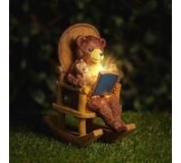 Garden Mile Bear Family Solar Powered Garden Ornament - Hard-wearing Weatherproof Resin Garden Decor Figurine Solar Powered Sculpture For Outdoor Decorations For Home