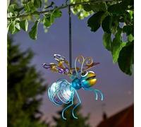 Garden Mile Blue Bug Light LED Solar Lights Outdoor Garden Decorations Hanging Solar Outdoor Lights Pathway Lighting Driveway Fairy Garden Decoration Ornament