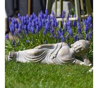 Garden Mile Large Reclining Lucky Buddha buddha ornaments for the home and garden - Fung Shui Meditation Garden Ornaments Waterproof Indoor Or Outdoor garden Decorations for patio or room decor