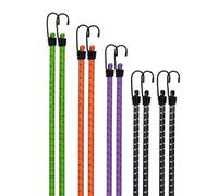 Garden Mile Bungee Cords with Hooks 10 Pack - Heavy Duty Elastic Bungee Straps, Weatherproof & UV Resistant, Assorted Sizes for Tarps, Luggage, Camping, Bikes & Garden Use