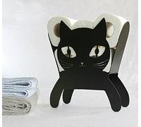 Garden Mile Cat Black Toilet Roll Holder Free Standing Powder Coated Metal Toilet Roll Stand For Bathroom Holds 5 Rolls Animal Bathroom Decorations Loo Roll Stand Wall Mounted Storage