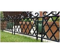 Garden Mile Classic White Border Fence Edging for your Lawn, Frame your Flower Beds, Pond, Trees, Weatherproof UV Resistant Plastic Wood Effect (12 Pack)