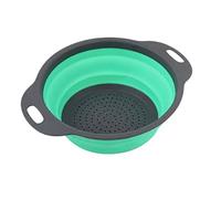 Garden Mile Collapsible Colander 28cm - Silicone Foldable Kitchen Strainer, Space Saving Food Drainer with Handles for Pasta, Vegetables & Fruit, BPA Free Sink Colander