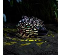 Garden Mile Copper Effect Solar Powered Light Up Hedgehog Statue Lanterns - LED Solar Lights Outdoor Garden Metal Animal Freestanding Sculptures Garden Ornaments Decoration for Lawn, Pathway and Gifts