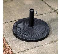 Garden Mile Decorative Garden Parasol Umbrella Base - Strong Stable Durable Weatherproof Traditional Adjustable Furniture Accessory - Umbrella Stand for Patio, Garden, Outdoor, Camping - Black (14Kg)