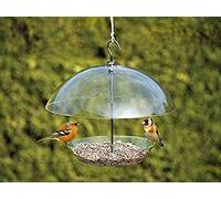 Garden Mile Dome Bird Feeder, Prevent Food Stealing, Protect Little Birds, Adjustable Perspex Hanging Nut Seed Feeding Station, Outdoor Garden Patio Attract Small Garden Wild Birds