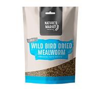 Garden Mile Dried Mealworms for Wild Birds 1kg - High Protein Natural Wild Bird Food, Nutritious Meal Worms for Garden Bird Feeders & Year Round Feeding