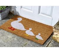 Garden Mile Ducks in Boots Coir Doormat | Durable Indoor/Outdoor Rectangular Door Mat | 45 x 75 cm | Brown