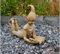 Garden Mile ELf Statue Garden Decoration Reading Book Figure Solar Powered LED Lights, Gifts for Mum, Birthday Gifts for Women, Fairy Novelty Decoration for Patio