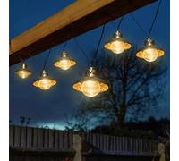 Garden Mile Evolight Solar String Lights Outdoor Garden LED Lanterns 4.7m Waterproof Modern Decorations for Indoor Outdoor Balcony Patio Gazebo