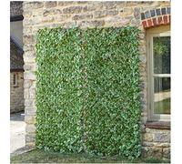 Garden Mile Topiary Trellis Green, Red or White Leaves and Flowers Artificial Leaf Trellis Spring and Summer Creeping Garden Decoration Faux (180 x 90cm, Ivy)