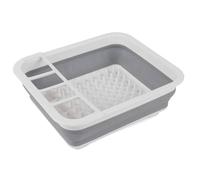 Garden Mile Collapsible Plastic Dish Drainer with Drainer Board-Foldable Drying Rack Set-Portable Dinnerware Organiser-Space Saving Kitchen Storage Tray, Sink Drying Rack With Cutlery Divider