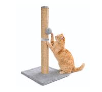 Garden Mile Heavy Duty Tall Cat Scratching Post - Large Cat Scratching Board Stretch, Stable and Strong Kitten Hanging Ball - Vertical Pole and Soft Plush Base Towers for Indoor Cats Play - 40cm