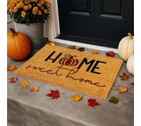 Garden Mile Hello Pumkin Autumn Door Mat - 60cm x 40cm Doormat Non Slip Coir Outdoor/Indoor Autumnal halloween Outdoor Entrance Mats for Autumn Home Decor (Home Sweet Home)