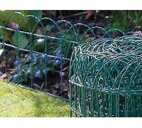 Garden Mile® Galvanised Coated Chicken Wire Mesh Rabbit Animal Fence Steel Metal Garden Wire Mesh Netting Boundary Fencing Pest Control (25cm x 10m Green Wire Border Fencing)