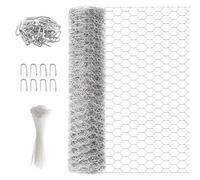 Garden Mile Galvanised Wire Mesh 5m x 0.9m - Hexagonal Chicken Wire Fencing 13mm, Heavy Duty Steel Netting for Rabbit Runs, Poultry Coop (Galvanised, 5x0.9m x 25mm)