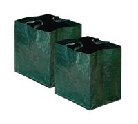 Garden Mile Garden Waste Bags 55L x 2 Heavy Duty Garden Bags, Reusable Sacks with Handles, Ideal for Collecting Waste, Plant waste grass and Leaves (55L)