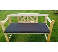 garden mile® Garden Waterproof Outdoor Bench Furniture Pads Cushion Cushions Pads Covers Patio Furniture Sofa Pad Seat Pads Bench Cushion Pads kitchen furniture Dining Bench Swing Seat Thick (Black)