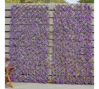 Garden Mile Violet Screening Panel Fence Privacy Screen for Garden Artificial Trellis Living Wall Panel Topiary Expandable Climbing Plant Panel 180x90cm