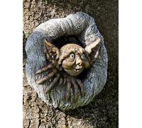 Garden Mile Novelty Goblin Tree Peeker Garden Ornaments Ogre Face Resin Outdoor Tree Hugger Wall Art Weatherproof Wall Mounted Statues and Sculptures Fairy Garden Indoor Outdoor Garden Decorations