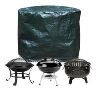Garden mile Green Fire Pit Cover - Heavy Duty Weatherproof, UV Resistant Outdoor Protection for Round BBQs, Garden Burners, and Chimeneas - Easy Slip-On Waterproof Cover