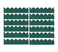 Garden Mile Green Scallop Lawn Edging Set of 12 - Versatile Border Solution for Lawns and Driveways - Durable, Neat, Affordable - Ideal for Edging Lawn Beds, Paths, Borders - Easy Installation