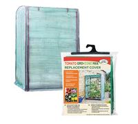 Garden Mile Greenhouse Cover Replacement - Heavy-Duty PE Cover for Tomato GroZone Max, Reinforced Polytunnel with Roll-Up Zipper Door *COVER ONLY* (Tomato GroZone Max Cover 1.5 x 1 x 0.8m)