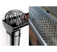 Garden Mile Gutter and Downpipe Debris Leaf Catcher and Filter, Balloon (Twin Pack) and Mesh Guttering Drain Protection for Home Shed or Garage Water Damp (1 Twin Pack Balloon + 3 x 5m Mesh)
