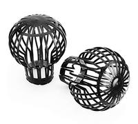 Garden Mile Gutter Guards 2 Pack - Adjustable Plastic Downpipe Filters for Drain Protection - Flexible Covers Prevent Moss, Mud, Leaves & Debris - Easy Install Gutter Leaf Guard Stopper