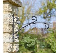 Garden Mile Hanging Basket Bracket 14-16" Wall-Mounted Metal Hooks - Weatherproof Hanging Basket Hook for Plants, Bird Feeders, Lanterns & Garden Decorations - Fence Wall Gate Garden Hooks