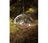 Garden Mile Modern Dome Canopy Hanging Bird Feeder with lift lid - Stylish Nut Seeds Bird Feeding Station - Wildlife Birds Feeder Suet Cake for Outdoor Garden, Patio (Hanging Dome Canopy Seed Feeder)