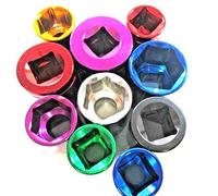 Garden Mile Heavy Duty Highly Visible Sockets Chrome Vanadium Steel 1/2" Mm Deep Sockets Standard Shallow Automotive Vehicle Tools DIY (Coloured 10PC 3/8 ' STD. CRV SOCKETS)