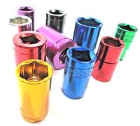 Garden Mile Heavy Duty Highly Visible Sockets Chrome Vanadium Steel 1/2" Mm Deep Sockets Standard Shallow Automotive Vehicle Tools DIY (10PC 1/2 INCH Shallow CRV COL.SOCKETS)
