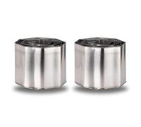 Garden Mile Heavy Duty 6M Metal Garden Border Edging - Waterproof and Rust Proof Decorative Galvanised Steel Lawn Edging Border Garden Fencing - Perfect Separator for Tree, Pond, Garden (3M x2)