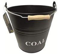 Garden Mile Vintage Style Coal Fire Grey Coal Bucket Fireside Fireplace Wood Burner Accessories, Wood Log Holder Kindling Bucket Metal