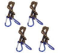 Garden Mile 4pc Heavy Duty Bungee Cords With Carabiner Clips 24" Long Elastic Cord With Carabiner Clip 60cm Bungee Straps Perfect For Tarps, Bike Rack, Luggage Straps And Camping Accessories