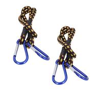 Garden Mile 2pc Heavy Duty Bungee Cords With Carabiner Clips 24" Long Elastic Cord With Carabiner Clip 60cm Bungee Straps Perfect For Tarps, Bike Rack, Luggage Straps And Camping Accessories