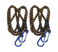 Garden Mile 2pc Heavy Duty Bungee Cords With Carabiner Clips 48" Long Elastic Cord With Carabiner Clip 120cm Bungee Straps Perfect For Tarps, Bike Rack, Luggage Straps And Camping Accessories