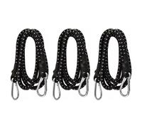 Garden Mile Heavy Duty Bungee Cords with Carabiner Clips | 60” Long Elastic Straps for Tarps, Bike Rack, Camping Gear, Luggage Straps, Roof Rack, Van Accessories, and Outdoor Essentials (3 Pcs)