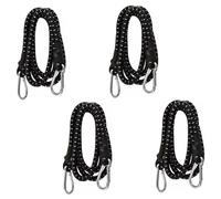 Garden Mile Heavy Duty Bungee Cords with Carabiner Clips | 60” Long Elastic Straps for Tarps, Bike Rack, Camping Gear, Luggage Straps, Roof Rack, Van Accessories, and Outdoor Essentials (4 Pcs)