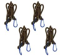 Garden Mile 4pc Heavy Duty Bungee Cords With Carabiner Clips 72" Long Elastic Cord With Carabiner Clip 180cm Bungee Straps Perfect For Tarps, Bike Rack, Luggage Straps And Camping Accessories