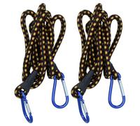 Garden Mile 2pc Heavy Duty Bungee Cords With Carabiner Clips 72" Long Elastic Cord With Carabiner Clip 180cm Bungee Straps Perfect For Tarps, Bike Rack, Luggage Straps And Camping Accessories